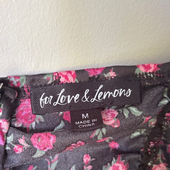 For love and lemon ❤️🍋 Floral Black and Pink Women's Dress size Medium - Picture 6 of 9